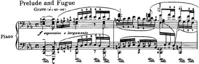 (Bach=Godowsky:Prelude and Fugue -beginning-)