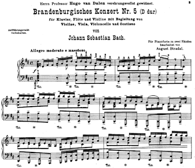 J. S. Bach=Stradal/ Brandenburg Concerto No. 5 BWV 1050