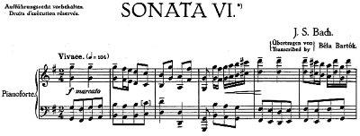 Bach=Bartok/Trio Sonata No.6 G-Dur BWV 530