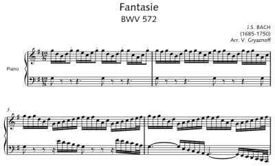 Bach=Gryaznoff/Fantasie in G Major BWV 572