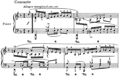 Bach=Godowsky/Courante from Suite No.2 for violincello solo BWV 1008