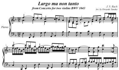 Bach=Tanaka/ Largo ma non tanto from Concerto for two violins BWV 1043