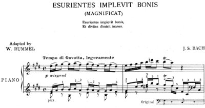 Bach=Rummel/ Aria 'Esurientes implevit bonis' from Magnificat BWV 243